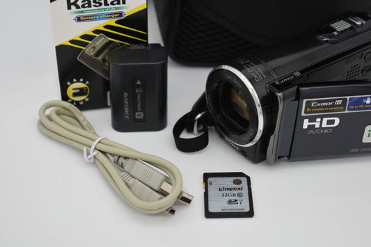 Sony Handycam HDR-CX150 Black Digital Video Camcorder 25x Zoom 3.1MP - TESTED