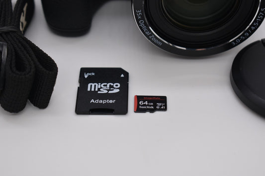 SONY Cyber-shot DSC-H300 Digital Camera 35x Optical Zoom 20.1MP - Bundle Tested