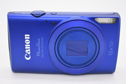 Canon PowerShot ELPH 170 IS Blue Digital Camera Digicam Point Shoot - TESTED ✅