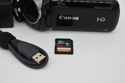 Canon Vixia HF R500 Video Camcorder 32x Optical 57x Advanced IS Zoom - Tested