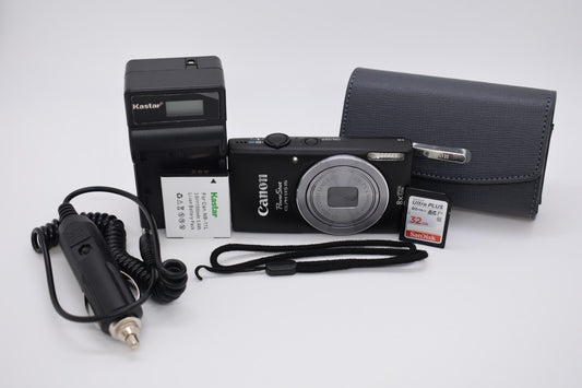 Canon PowerShot ELPH 115 IS Black Digital Camera 16.0MP 8x Optical Zoom - Tested