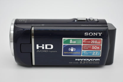 Sony Handycam HDR-CX290 Blue Handheld Full HD Video Camcorder - Bundle Tested