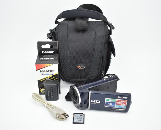 Sony Handycam HDR-CX290 Blue Handheld Full HD Video Camcorder - Bundle Tested