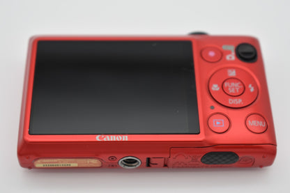 Canon PowerShot ELPH 300 HS 12.1MP Red Digital Camera Complete Bundle - TESTED ✅