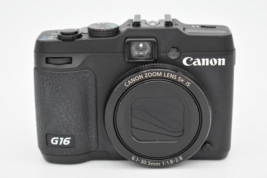 Canon PowerShot G16 Black Digital Camera Full HD 12.1MP 5x Zoom Wi-Fi - TESTED ✅
