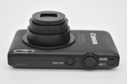 Canon PowerShot ELPH 300 HS Black Digital Camera 12.1MP 5x Zoom Bundle -TESTED ✅