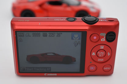 Canon PowerShot ELPH 300 HS 12.1MP Red Digital Camera Complete Bundle - TESTED ✅