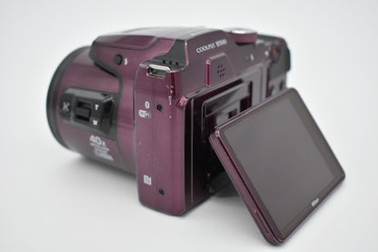 Nikon COOLPIX B500 Digital Camera Plum 16MP 40X Wide Optical Zoom - Tested