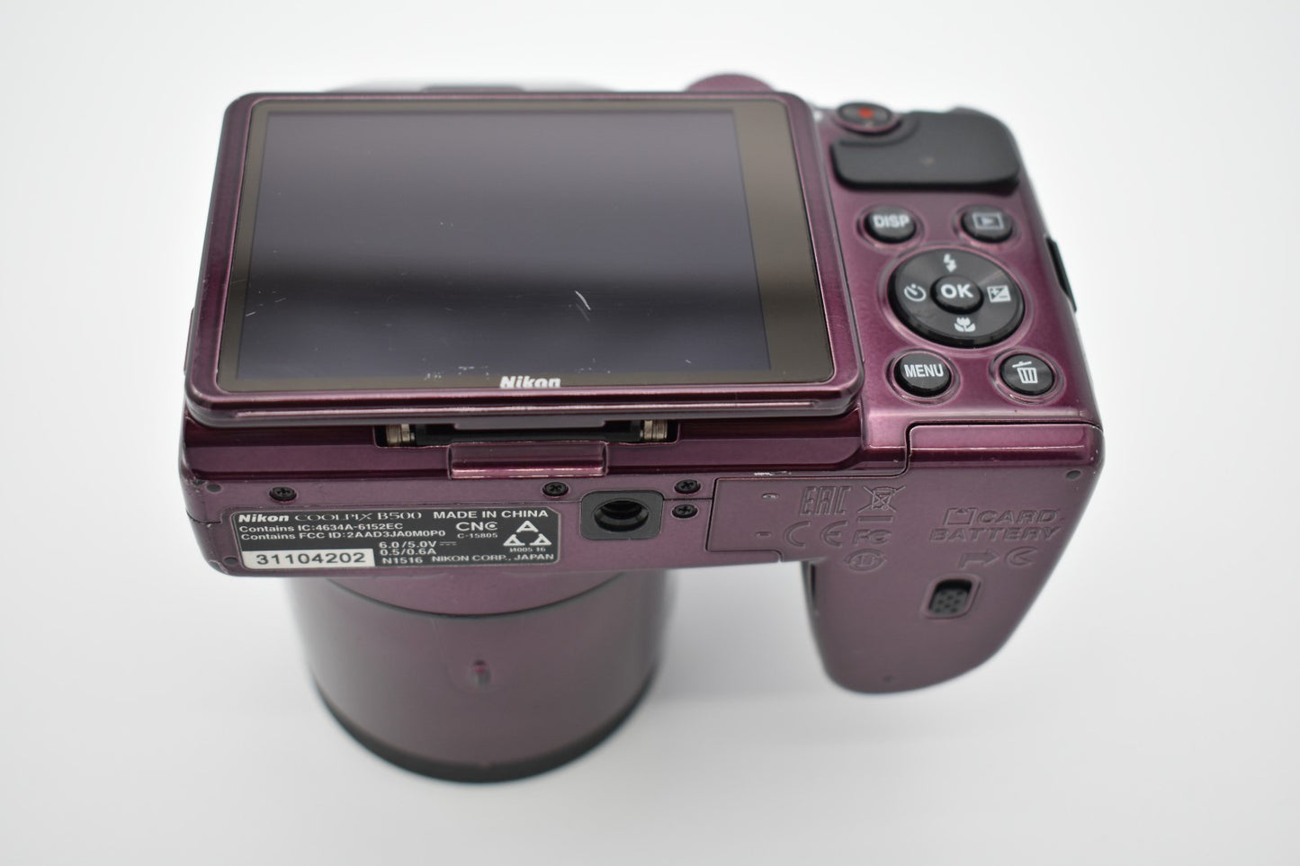 Nikon COOLPIX B500 Digital Camera Plum 16MP 40X Wide Optical Zoom - Tested