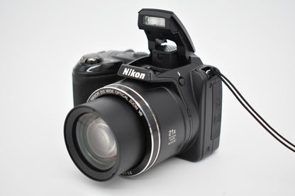 Nikon COOLPIX L310 Black Compact Digital Camera 14MP 21x Zoom Bundle - TESTED ✅