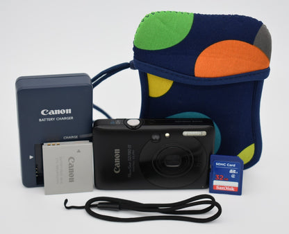 Canon PowerShot SD780 IS 12.1MP Black Compact Digital Camera  - Bundle Tested