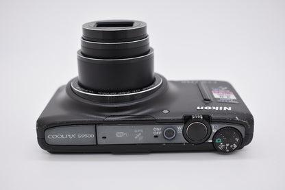 Nikon COOLPIX S9500 Black Digital Camera 18.1MP 22x Wide Zoom - Bundle Tested