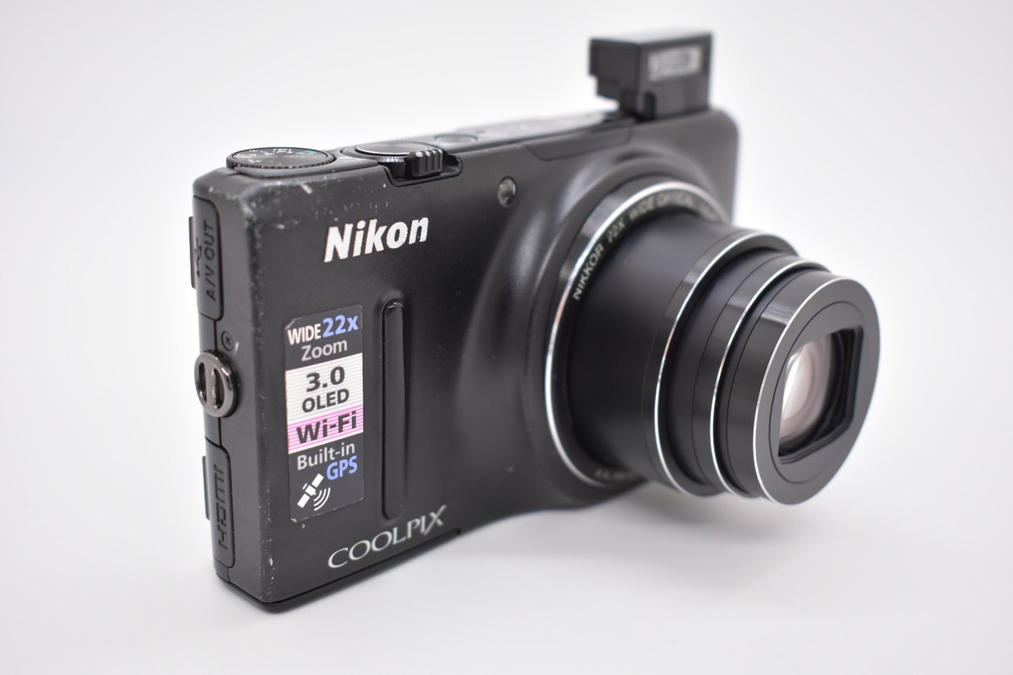 Nikon COOLPIX S9500 Black Digital Camera 18.1MP 22x Wide Zoom - Bundle Tested