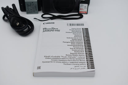 CANON PowerShot SX620 HS Black Compact Digital Camera 25X Zoom Wi-Fi - TESTED ✅