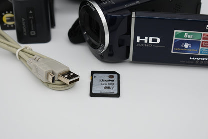 Sony Handycam HDR-CX290 Blue Handheld Full HD Video Camcorder - Bundle Tested