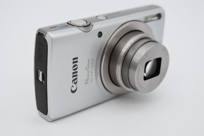 Canon PowerShot ELPH 180 Silver Digital Camera 20MP 8x Zoom - Bundle Tested