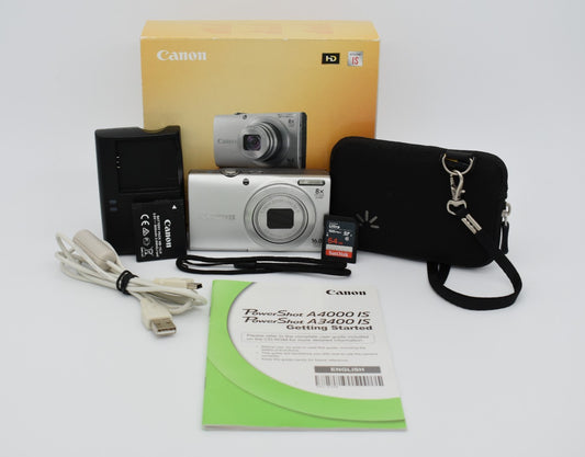 Canon PowerShot A4000IS 16 MP Digital Camera 8X Optical Zoom - TESTED WORKING ✅
