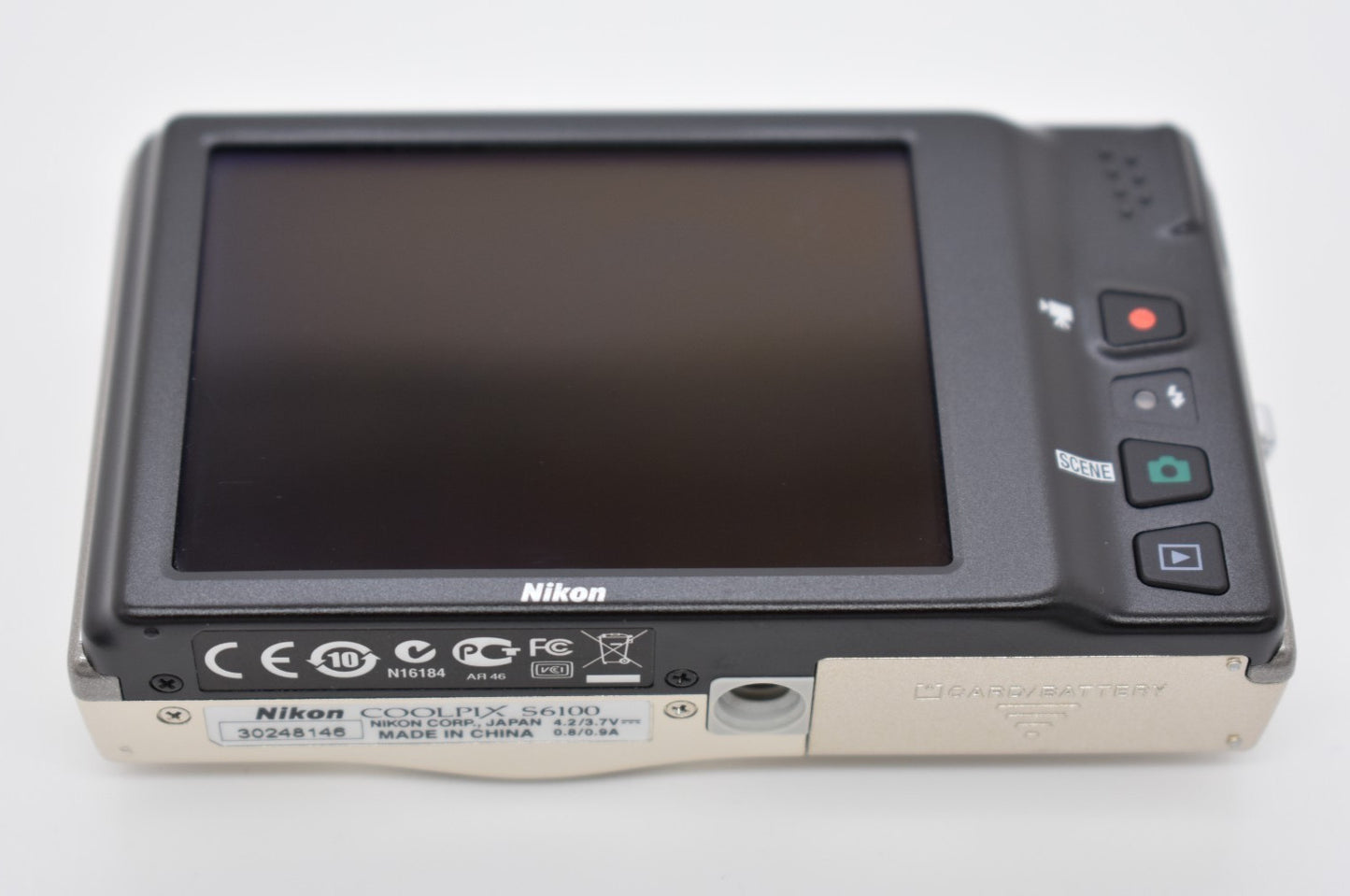 Nikon COOLPIX S6100 Digital Camera Silver 7X Wide Zoom - Bundle Fully Tested