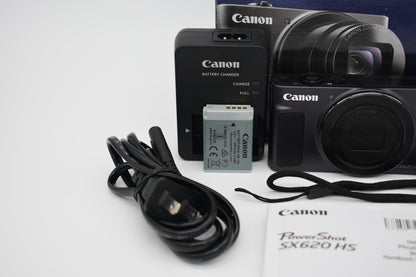CANON PowerShot SX620 HS Black Compact Digital Camera 25X Zoom Wi-Fi - TESTED ✅