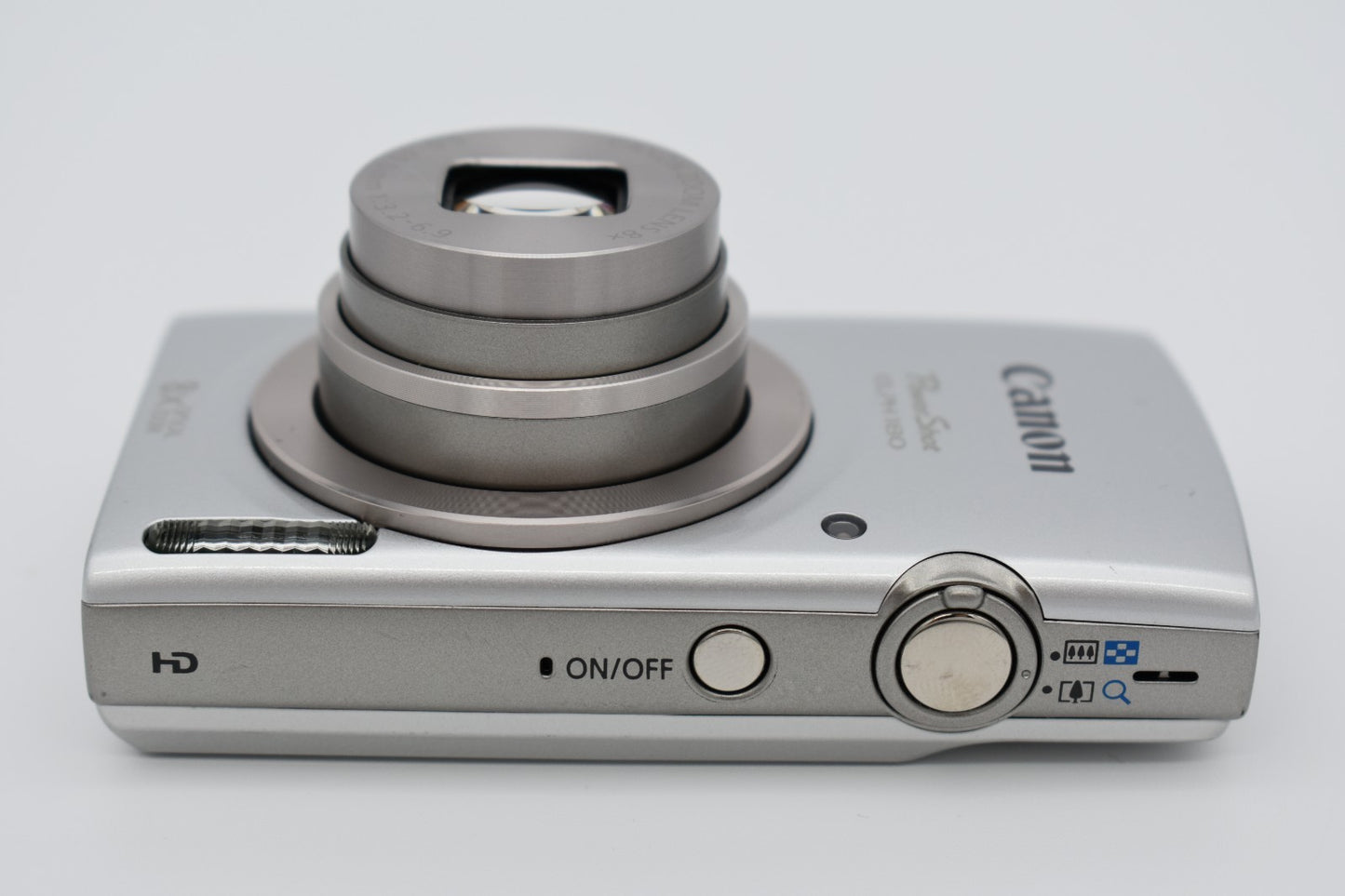 Canon PowerShot ELPH 180 Silver Digital Camera 20MP 8x Zoom - Bundle Tested