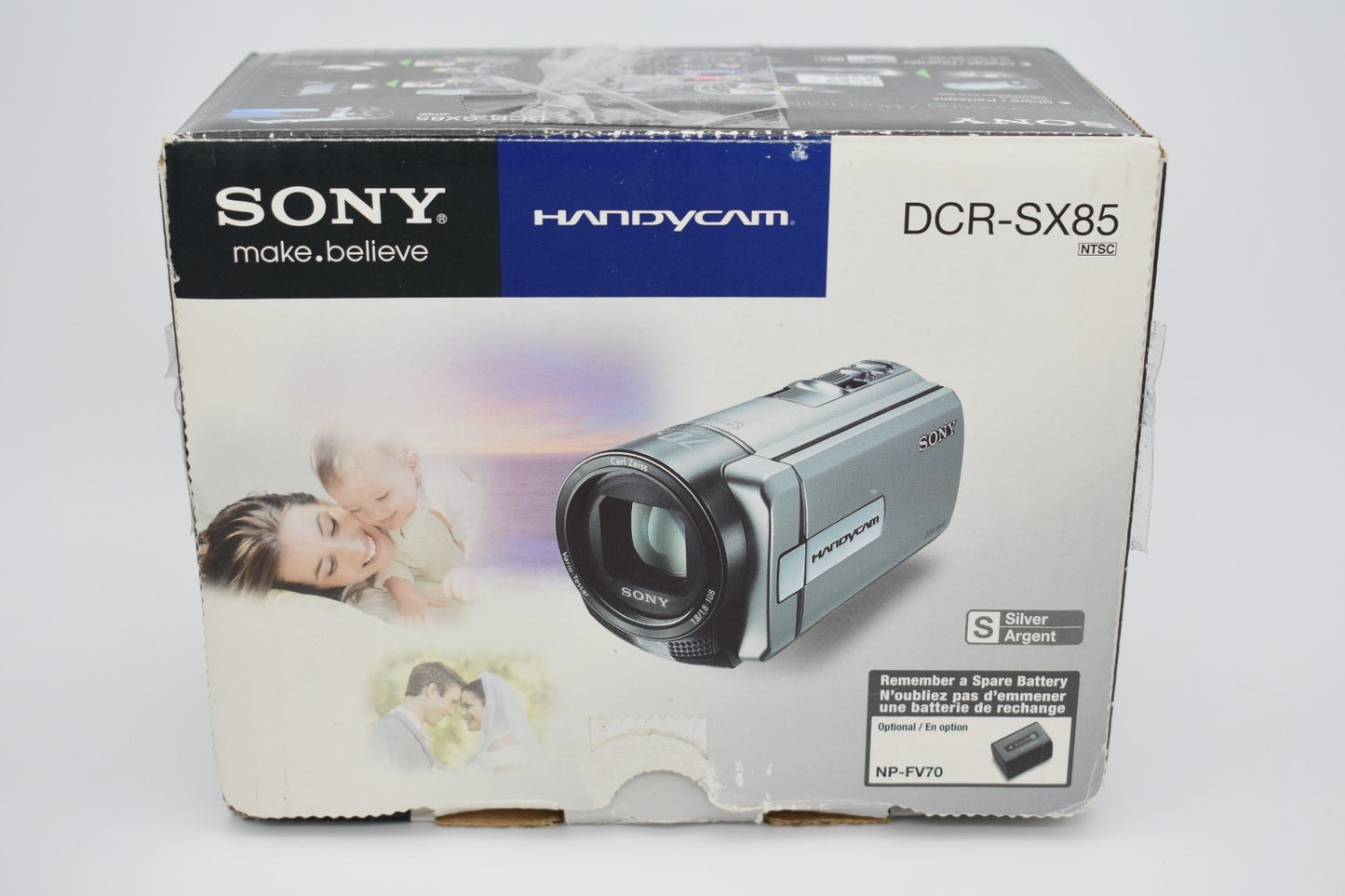 Sony Handycam DCR-SX85 Silver Video Digital Camcorder 70x Zoom Bundle - TESTED