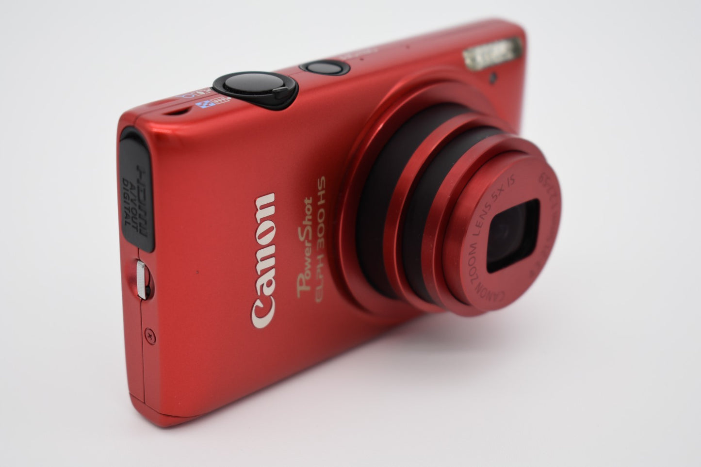 Canon PowerShot ELPH 300 HS 12.1MP Red Digital Camera Complete Bundle - TESTED ✅