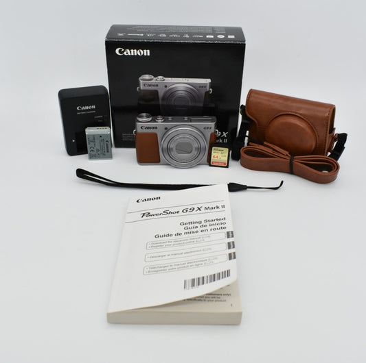 Canon Powershot G9X Mark II Silver Digital Camera 20.1 MP Wi-Fi Bundle - Tested