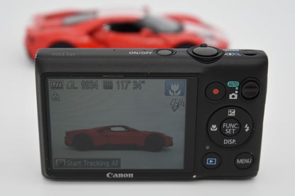 Canon PowerShot ELPH 300 HS Black Digital Camera 12.1MP 5x Zoom Bundle -TESTED ✅