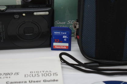 Canon PowerShot SD780 IS 12.1MP Black Compact Digital Camera  - Bundle Tested