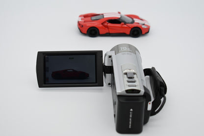 Sony Handycam DCR-SX85 Silver Video Digital Camcorder 70x Zoom Bundle - TESTED