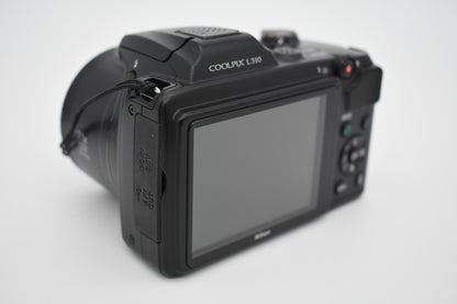 Nikon COOLPIX L310 Black Compact Digital Camera 14MP 21x Zoom Bundle - TESTED ✅