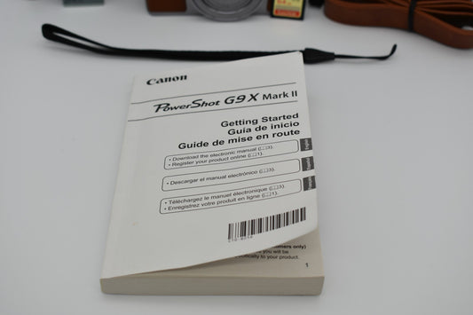 Canon Powershot G9X Mark II Silver Digital Camera 20.1 MP Wi-Fi Bundle - Tested