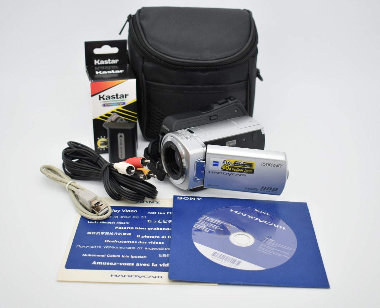 Sony Handycam DCR-SR45 Handheld Camcorder 30GB HDD Nightshot Bundle - Tested