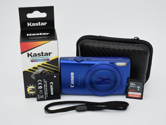 Canon PowerShot ELPH 170 IS Blue Digital Camera Digicam Point Shoot - TESTED ✅