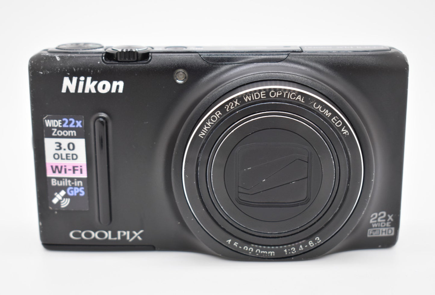 Nikon COOLPIX S9500 Black Digital Camera 18.1MP 22x Wide Zoom - Bundle Tested