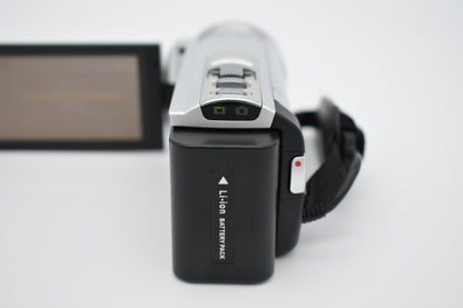 Sony Handycam DCR-SX85 Silver Video Digital Camcorder 70x Zoom Bundle - TESTED