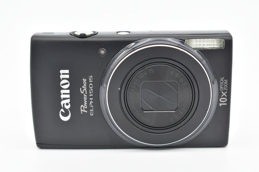 Canon PowerShot ELPH 150 IS Black Digital Camera 10x Zoom 20MP Bundle - TESTED ✅