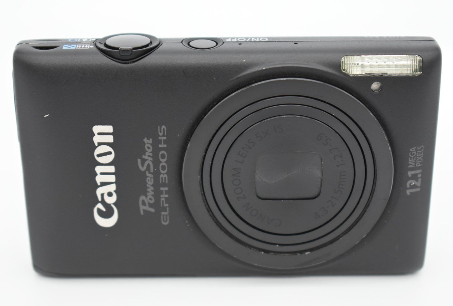 Canon PowerShot ELPH 300 HS Black Digital Camera 12.1MP 5x Zoom Bundle -TESTED ✅