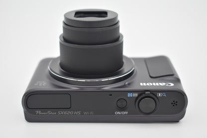 CANON PowerShot SX620 HS Black Compact Digital Camera 25X Zoom Wi-Fi - TESTED ✅