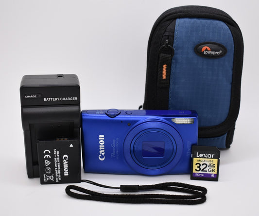 Canon PowerShot ELPH 170 IS Blue Digital Camera Digicam Point Shoot - TESTED ✅