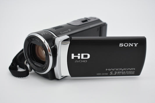 Sony Handycam HDR-CX190 Black Digital Video Camcorder 30x Zoom 5.3MP - TESTED