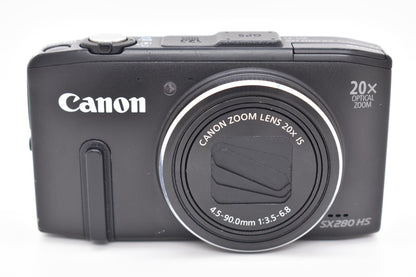 Canon PowerShot SX280 HS Black Digital Camera 12.1MP 20x Zoom Bundle - TESTED ✅
